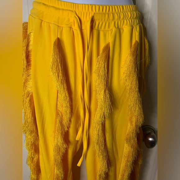 Women Summer Casual Colorful Tassels Fringe Long/Shorts High Waist Pants - Picture 5 of 7